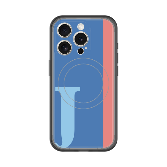 スリムプロテクションプレミアムケース with MagSafe［ オリジナル - initial color line - J blue ］
