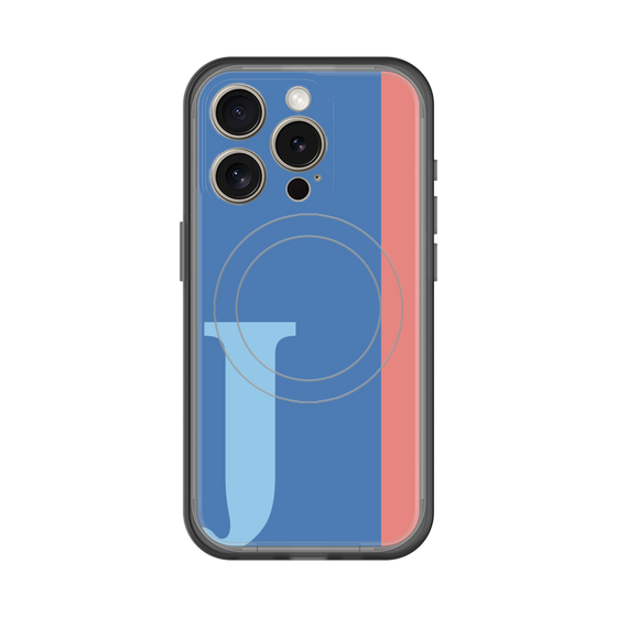スリムプロテクションプレミアムケース with MagSafe［ オリジナル - initial color line - J blue ］