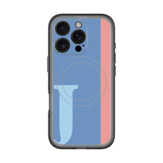 スリムプロテクションプレミアムケース with MagSafe［ オリジナル - initial color line - J blue ］