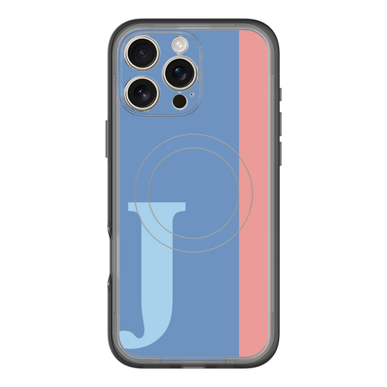 スリムプロテクションプレミアムケース with MagSafe［ オリジナル - initial color line - J blue ］