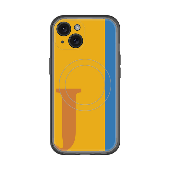 スリムプロテクションプレミアムケース with MagSafe［ オリジナル - initial color line - J orange ］