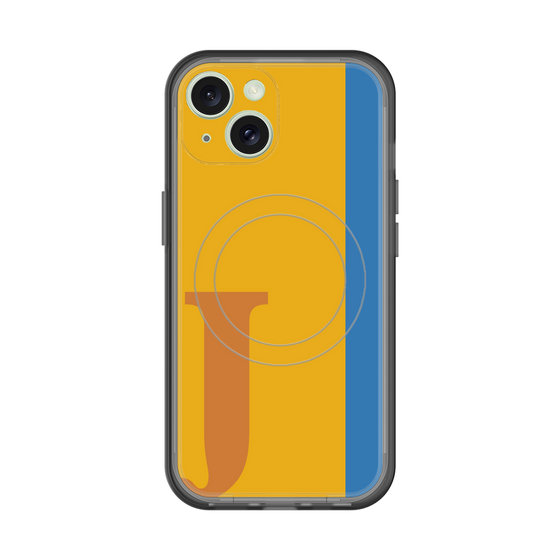 スリムプロテクションプレミアムケース with MagSafe［ オリジナル - initial color line - J orange ］