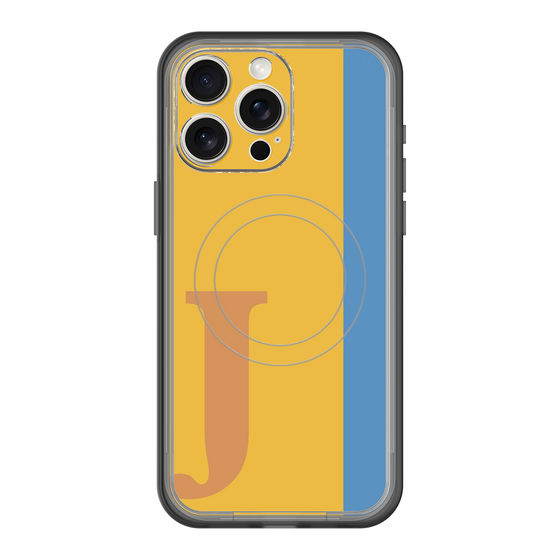 スリムプロテクションプレミアムケース with MagSafe［ オリジナル - initial color line - J orange ］