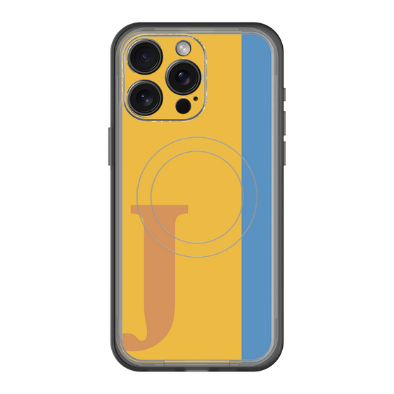 スリムプロテクションプレミアムケース with MagSafe［ オリジナル - initial color line - J orange ］