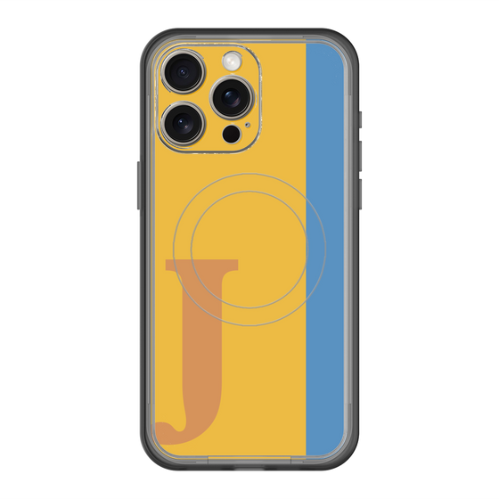 スリムプロテクションプレミアムケース with MagSafe［ オリジナル - initial color line - J orange ］