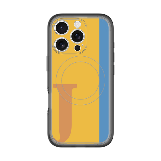 スリムプロテクションプレミアムケース with MagSafe［ オリジナル - initial color line - J orange ］