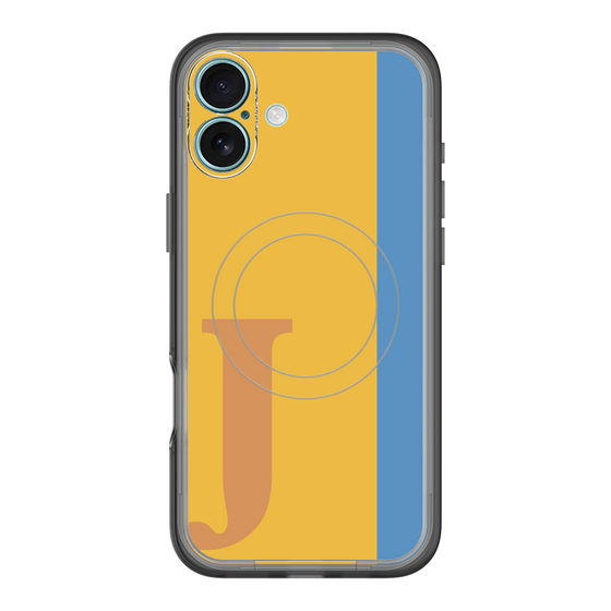 スリムプロテクションプレミアムケース with MagSafe［ オリジナル - initial color line - J orange ］