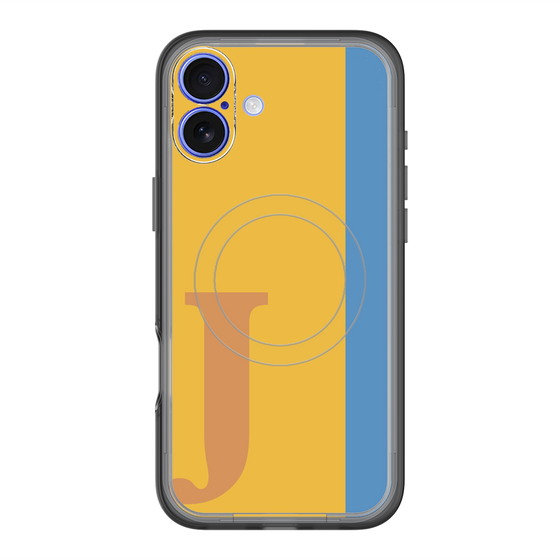 スリムプロテクションプレミアムケース with MagSafe［ オリジナル - initial color line - J orange ］