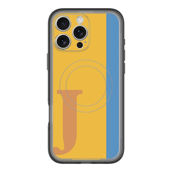 スリムプロテクションプレミアムケース with MagSafe［ オリジナル - initial color line - J orange ］