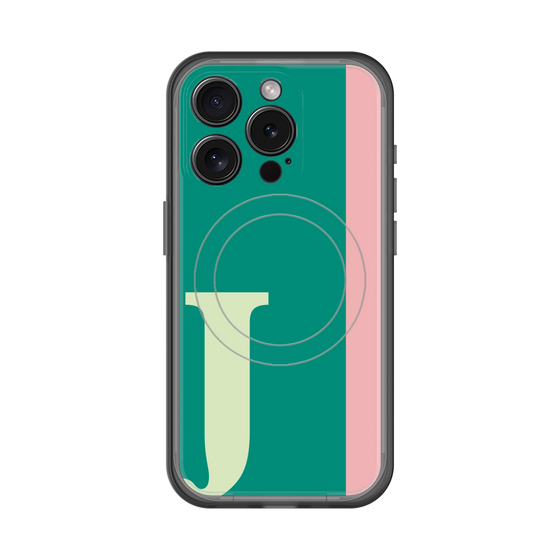 スリムプロテクションプレミアムケース with MagSafe［ オリジナル - initial color line - J green ］