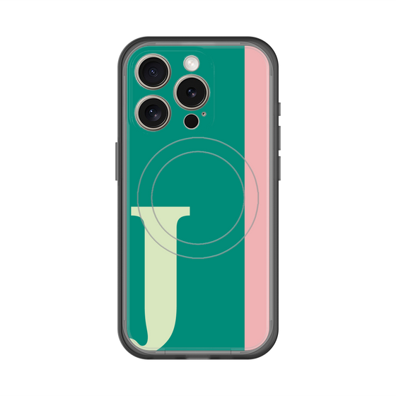 スリムプロテクションプレミアムケース with MagSafe［ オリジナル - initial color line - J green ］