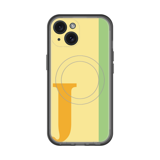 スリムプロテクションプレミアムケース with MagSafe［ オリジナル - initial color line - J yellow ］