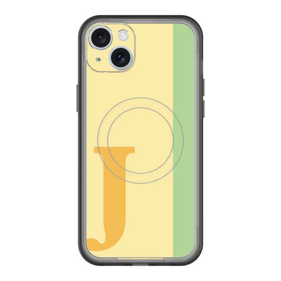 スリムプロテクションプレミアムケース with MagSafe［ オリジナル - initial color line - J yellow ］