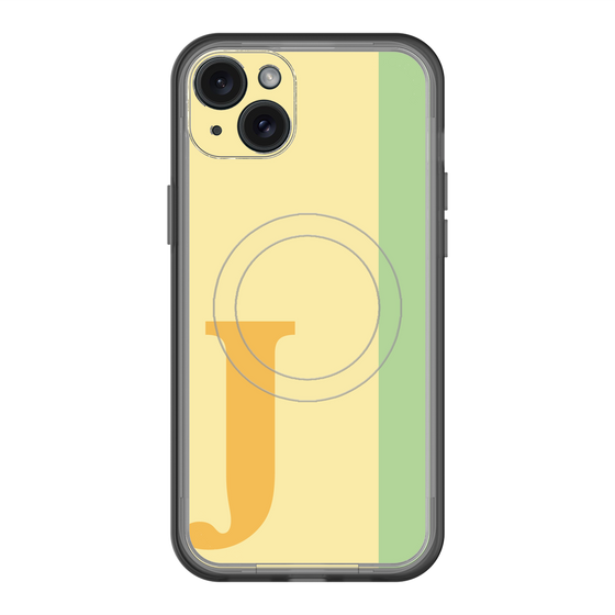 スリムプロテクションプレミアムケース with MagSafe［ オリジナル - initial color line - J yellow ］