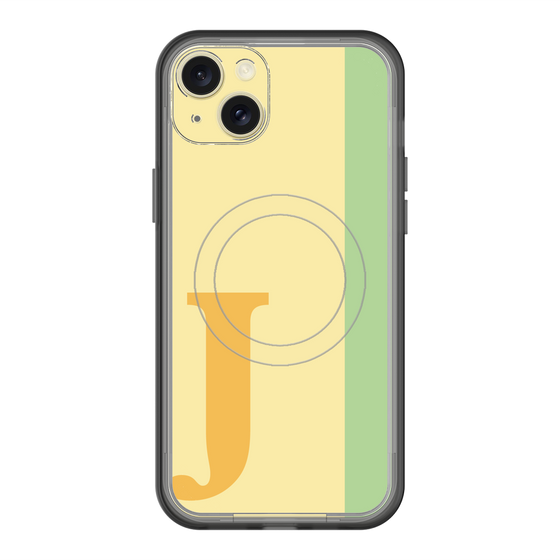 スリムプロテクションプレミアムケース with MagSafe［ オリジナル - initial color line - J yellow ］