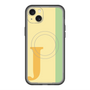 スリムプロテクションプレミアムケース with MagSafe［ オリジナル - initial color line - J yellow ］