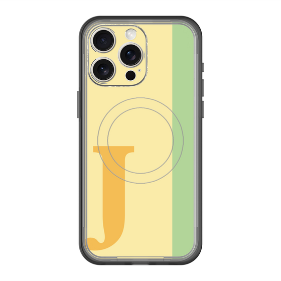 スリムプロテクションプレミアムケース with MagSafe［ オリジナル - initial color line - J yellow ］