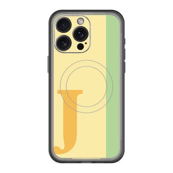 スリムプロテクションプレミアムケース with MagSafe［ オリジナル - initial color line - J yellow ］
