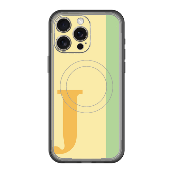 スリムプロテクションプレミアムケース with MagSafe［ オリジナル - initial color line - J yellow ］