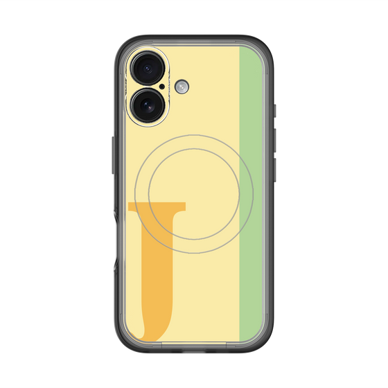 スリムプロテクションプレミアムケース with MagSafe［ オリジナル - initial color line - J yellow ］