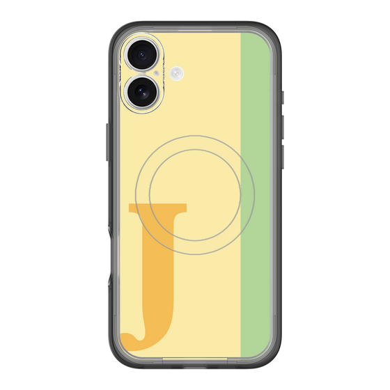 スリムプロテクションプレミアムケース with MagSafe［ オリジナル - initial color line - J yellow ］