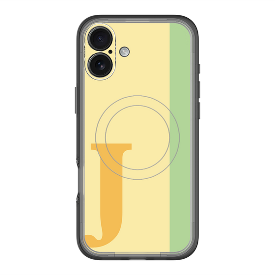 スリムプロテクションプレミアムケース with MagSafe［ オリジナル - initial color line - J yellow ］