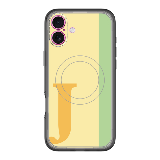 スリムプロテクションプレミアムケース with MagSafe［ オリジナル - initial color line - J yellow ］