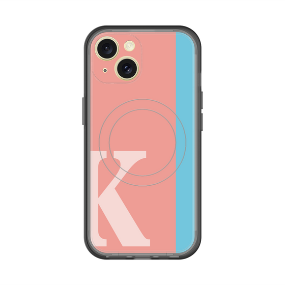 スリムプロテクションプレミアムケース with MagSafe［ オリジナル - initial color line - K pink ］
