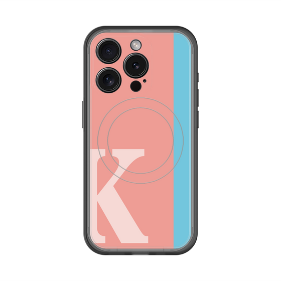 スリムプロテクションプレミアムケース with MagSafe［ オリジナル - initial color line - K pink ］