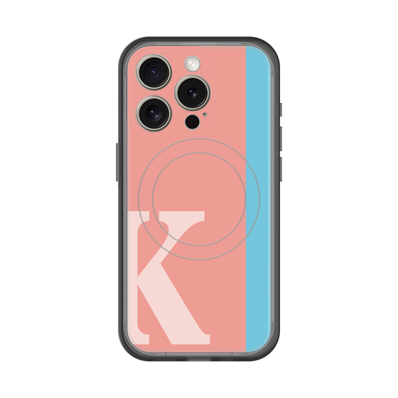 スリムプロテクションプレミアムケース with MagSafe［ オリジナル - initial color line - K pink ］
