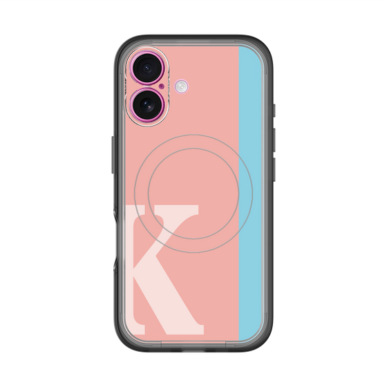 スリムプロテクションプレミアムケース with MagSafe［ オリジナル - initial color line - K pink ］
