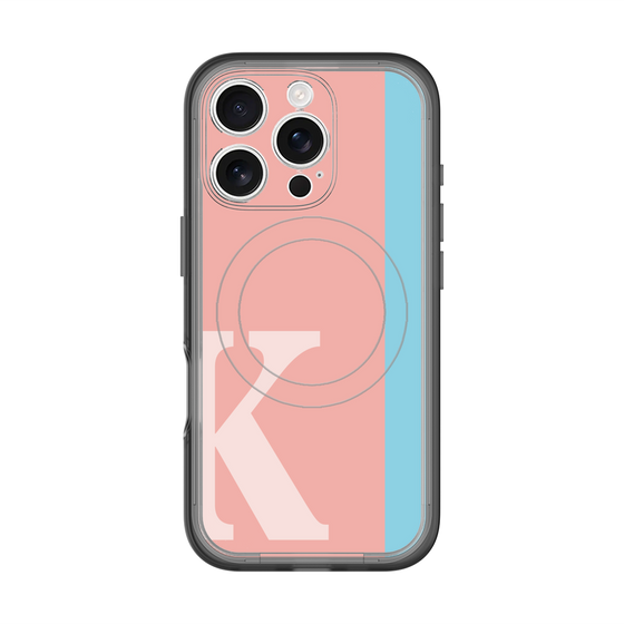スリムプロテクションプレミアムケース with MagSafe［ オリジナル - initial color line - K pink ］