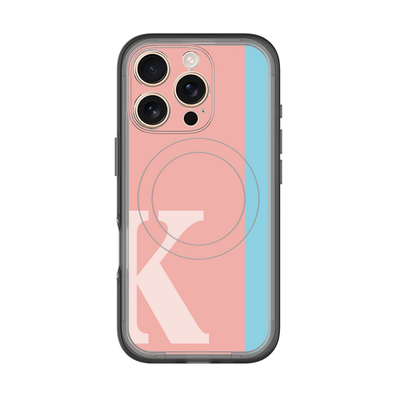 スリムプロテクションプレミアムケース with MagSafe［ オリジナル - initial color line - K pink ］
