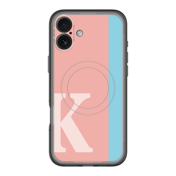 スリムプロテクションプレミアムケース with MagSafe［ オリジナル - initial color line - K pink ］