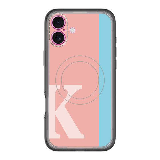 スリムプロテクションプレミアムケース with MagSafe［ オリジナル - initial color line - K pink ］