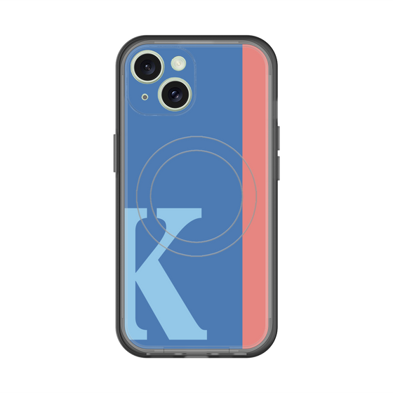 スリムプロテクションプレミアムケース with MagSafe［ オリジナル - initial color line - K blue ］