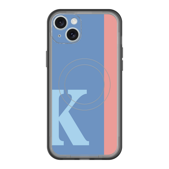 スリムプロテクションプレミアムケース with MagSafe［ オリジナル - initial color line - K blue ］