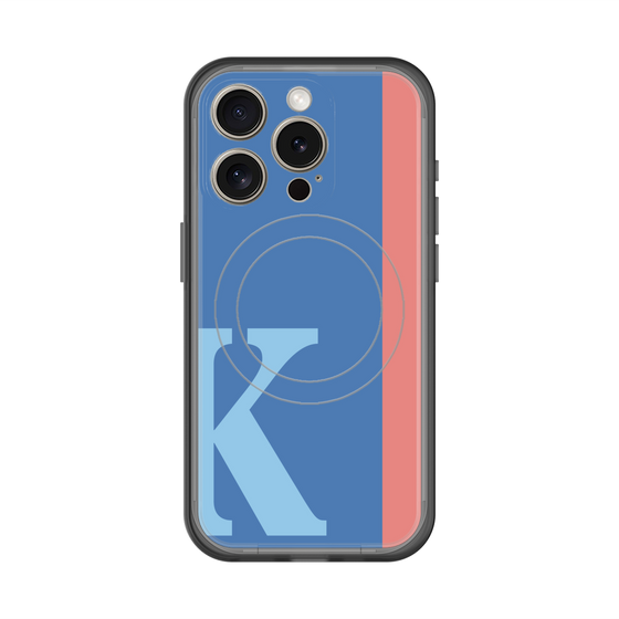 スリムプロテクションプレミアムケース with MagSafe［ オリジナル - initial color line - K blue ］