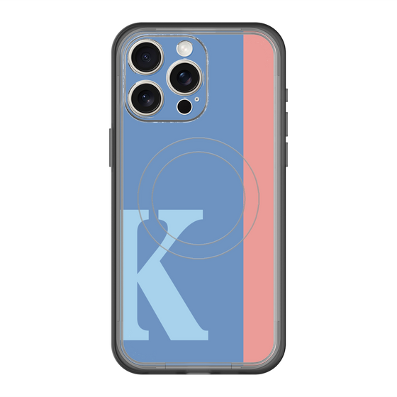 スリムプロテクションプレミアムケース with MagSafe［ オリジナル - initial color line - K blue ］
