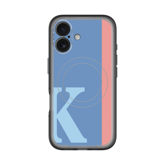 スリムプロテクションプレミアムケース with MagSafe［ オリジナル - initial color line - K blue ］