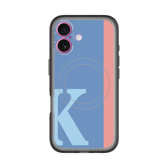 スリムプロテクションプレミアムケース with MagSafe［ オリジナル - initial color line - K blue ］