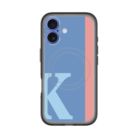 スリムプロテクションプレミアムケース with MagSafe［ オリジナル - initial color line - K blue ］