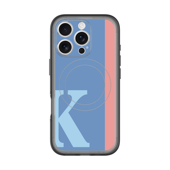 スリムプロテクションプレミアムケース with MagSafe［ オリジナル - initial color line - K blue ］