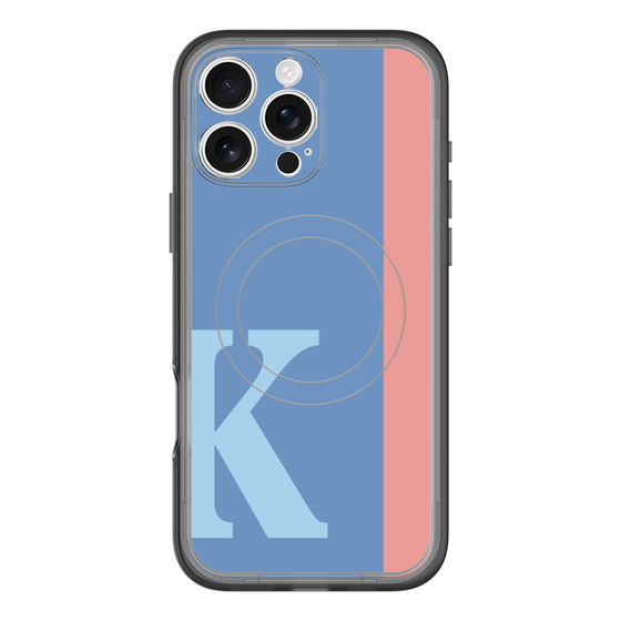 スリムプロテクションプレミアムケース with MagSafe［ オリジナル - initial color line - K blue ］