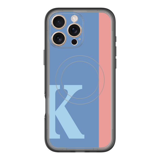 スリムプロテクションプレミアムケース with MagSafe［ オリジナル - initial color line - K blue ］