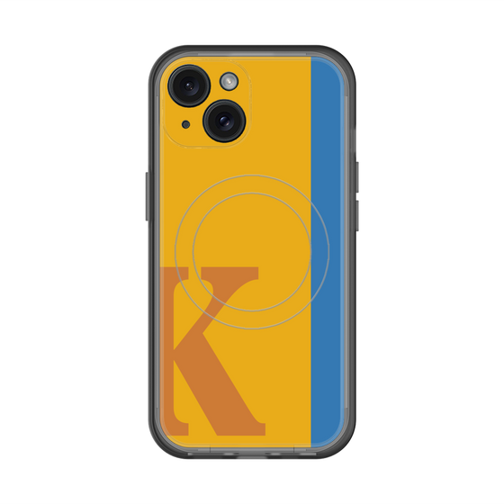 スリムプロテクションプレミアムケース with MagSafe［ オリジナル - initial color line - K orange ］