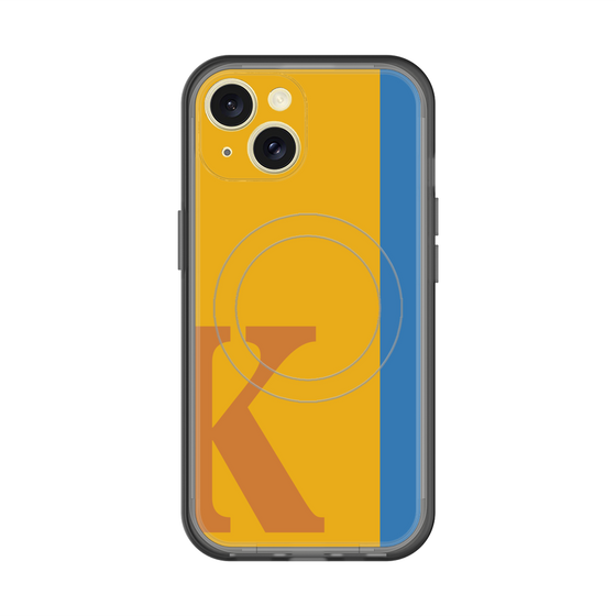 スリムプロテクションプレミアムケース with MagSafe［ オリジナル - initial color line - K orange ］