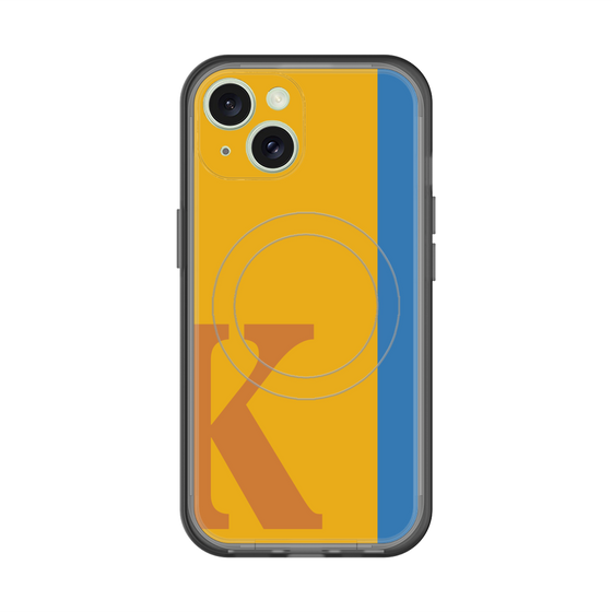 スリムプロテクションプレミアムケース with MagSafe［ オリジナル - initial color line - K orange ］
