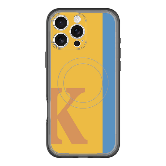 スリムプロテクションプレミアムケース with MagSafe［ オリジナル - initial color line - K orange ］