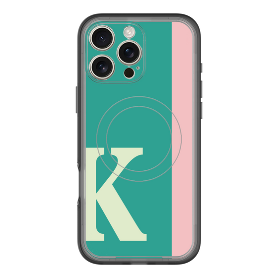 スリムプロテクションプレミアムケース with MagSafe［ オリジナル - initial color line - K green ］